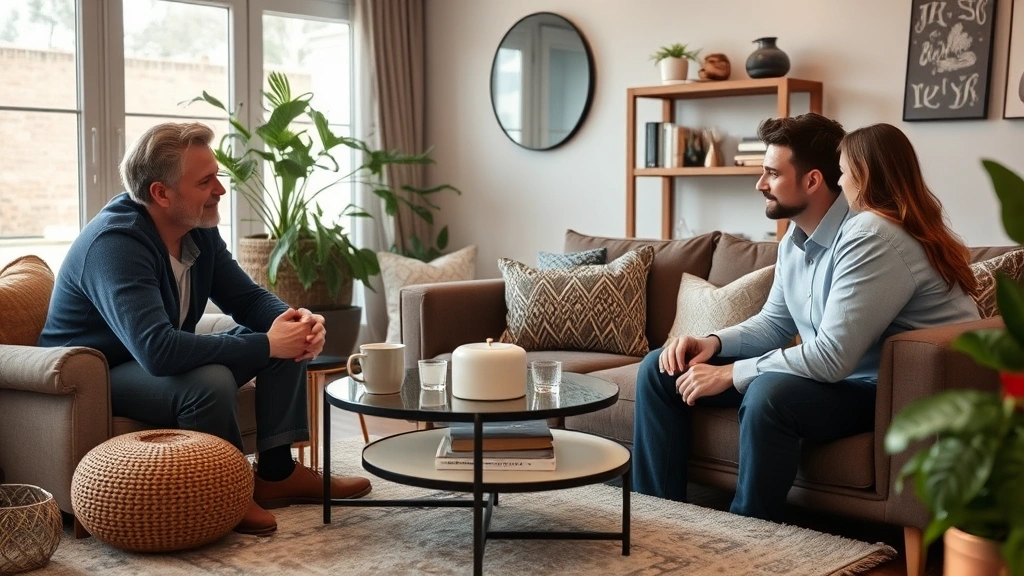 how to be a better boyfriend -
attentive conversation in a cozy living room
