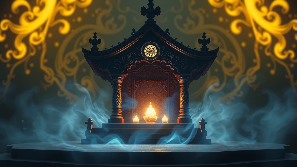 how to be cured of vampirism in skyrim -
photorealistic close-up of a glowing shrine blessing effect, macro photography,