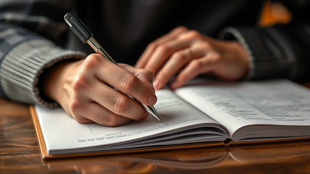 how to be popular mark finley -
photorealistic hands of person writing notes while listening intently
