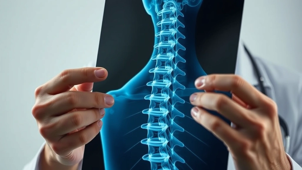 how to become a chiropractor -
photorealistic close-up of chiropractor examining spine model or x-ray image, h