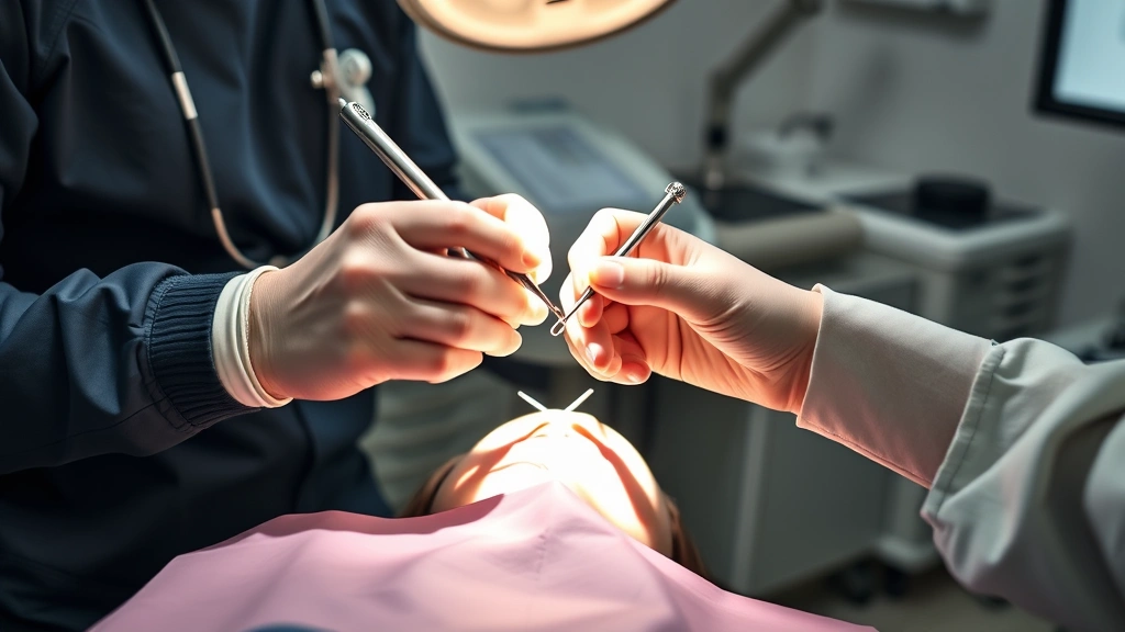 how to become a dental assistant -
Photorealistic hands of dental assistant passing dental instruments to dentist 