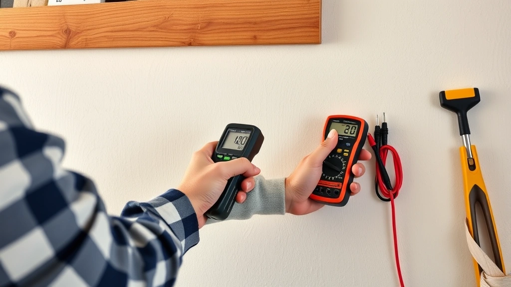 how to become a home inspector -
photorealistic hands working with home inspection tools including moisture mete