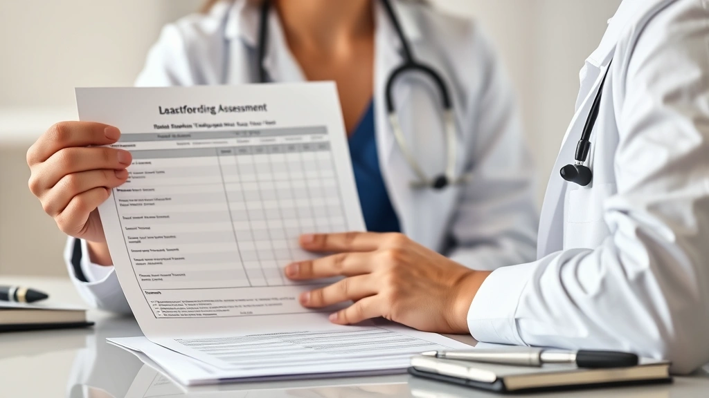 how to become a lactation consultant -
Photorealistic close-up of lactation consultant reviewing detailed breastfeedin