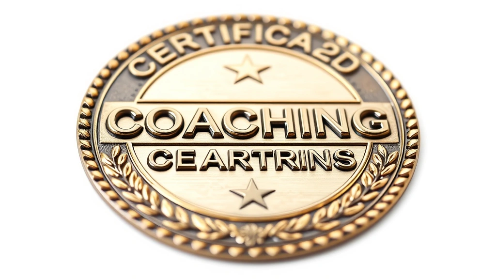 how to become a life coach -
Photorealistic macro photography of a certification badge or diploma detail, em