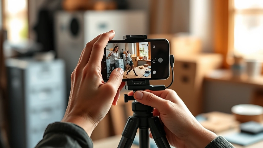 how to become a product tester -
Photorealistic hands photographing a consumer product with smartphone on tripod