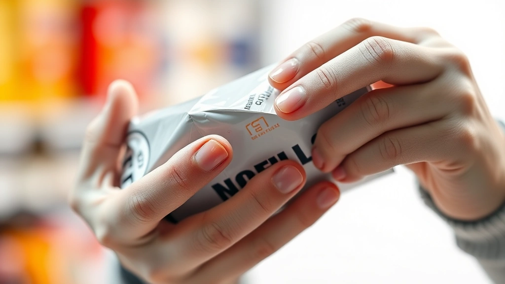 how to become a product tester -
photorealistic close-up macro photography of someone examining product packagin