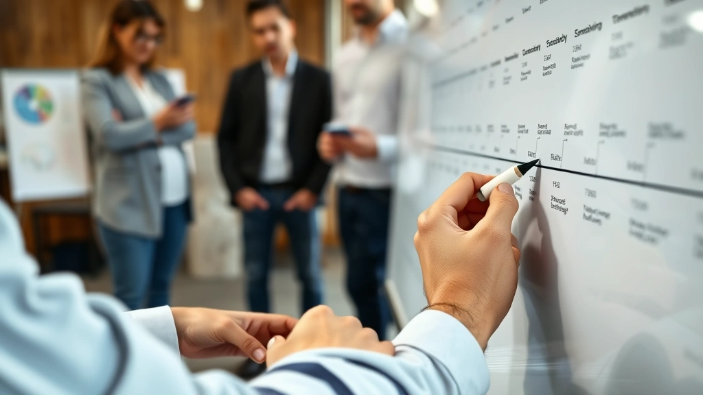 how to become a project manager -
Photorealistic hands of project manager writing on whiteboard with project time