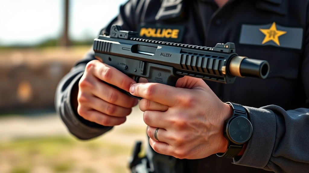 how to become a us marshal -
photorealistic hands of law enforcement officer demonstrating proper firearm st