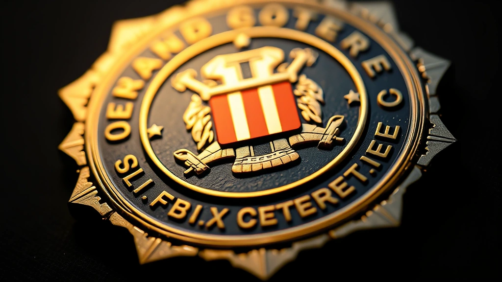 how to become an fbi agent -
photorealistic close-up macro shot of FBI badge and credentials, gold shield gl