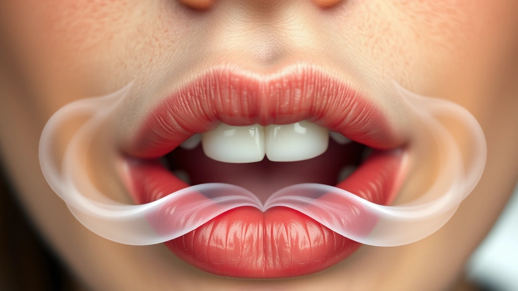 how to blow smoke rings -
Photorealistic macro photography of someone’s mouth and lips forming the 