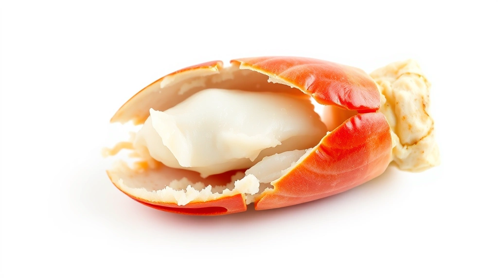 how to boil crab legs -
Photorealistic close-up macro shot of cracked crab leg showing tender white mea