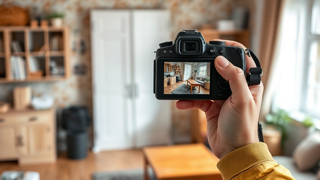 how to break a lease -
photorealistic hands holding a camera taking photos of apartment damage like wa