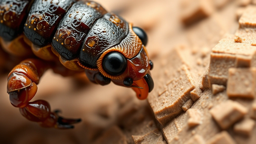 how to breed armadillos in minecraft -
photorealistic close-up macro photography of Minecraft beetle larvae item and a