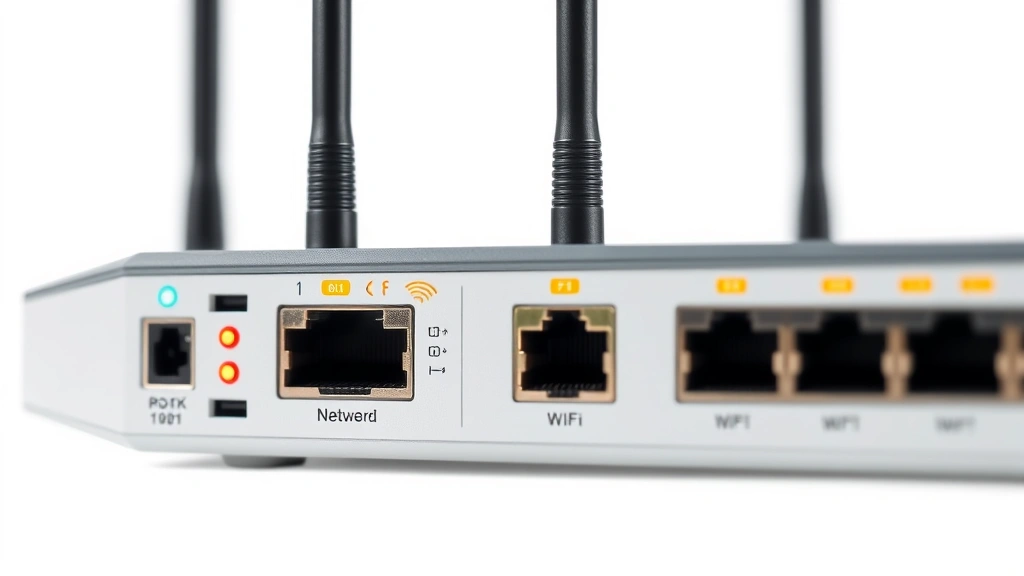 how to build a gaming network at home -
Photorealistic close-up macro photography of network equipment: router antennas