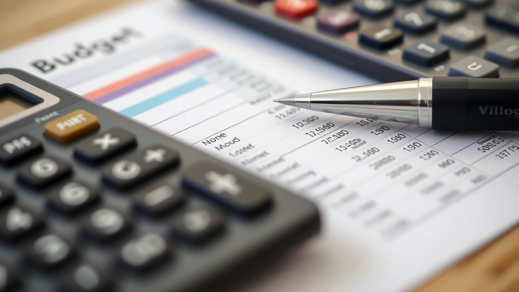 how to ca -
Photorealistic close-up macro photography of budget spreadsheet printed on pape