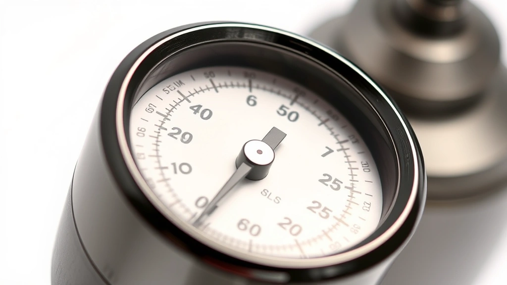 how to calculate partial pressure -
Photorealistic close-up macro photography of a pressure gauge dial showing mult