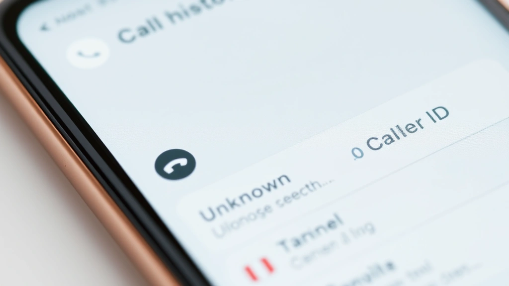 how to call back a no caller id -
Photorealistic macro close-up of smartphone phone app interface showing call hi