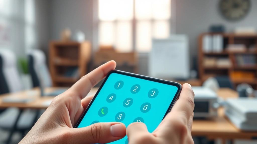 how to call with no caller id -
Photorealistic hands holding smartphone dialing *67 prefix on keypad, professio