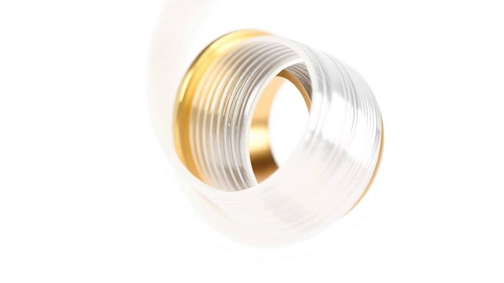 how to change a kitchen faucet -
Photorealistic close-up macro photography of plumber’s tape wrapped aroun