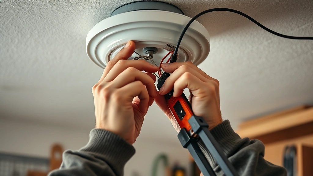 how to change a light fixture -
Photorealistic hands working on installing a ceiling light fixture, hands caref