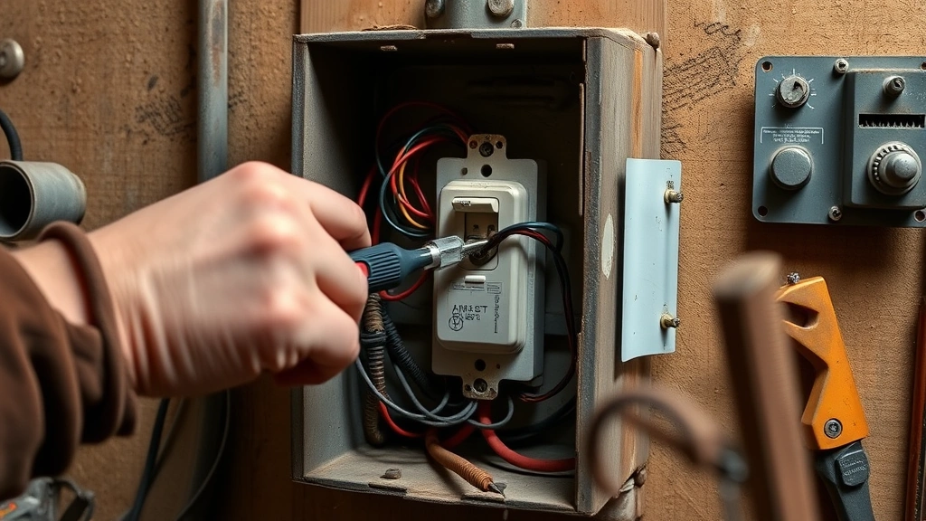 how to change a light switch -
Photorealistic hands working to disconnect wires from an old light switch using