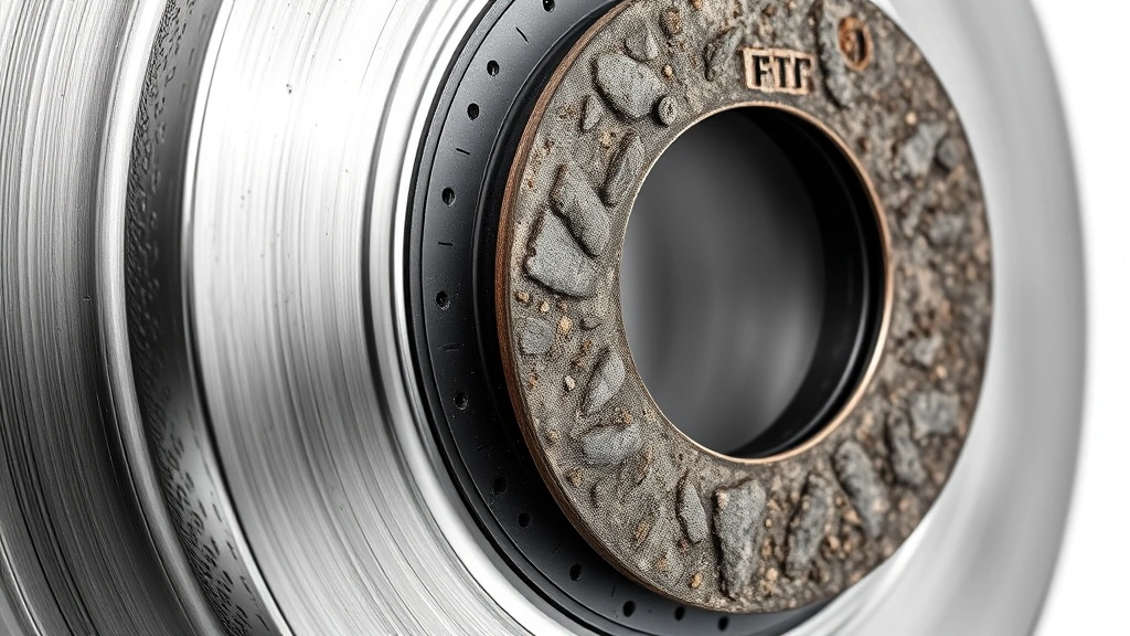 how to change brake pads -
photorealistic close-up macro photography of brake pad material texture showing