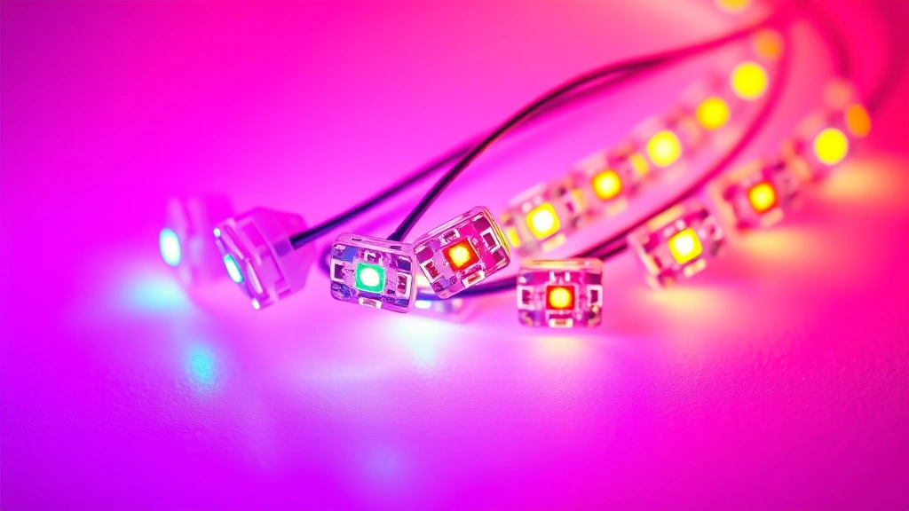 how to change lian li strimer color -
Photorealistic close-up macro photography of Lian Li Strimer cable RGB LED segm