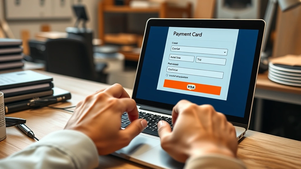 how to change payment method on myheritage -
Photorealistic hands typing credit card information into a secure payment form 