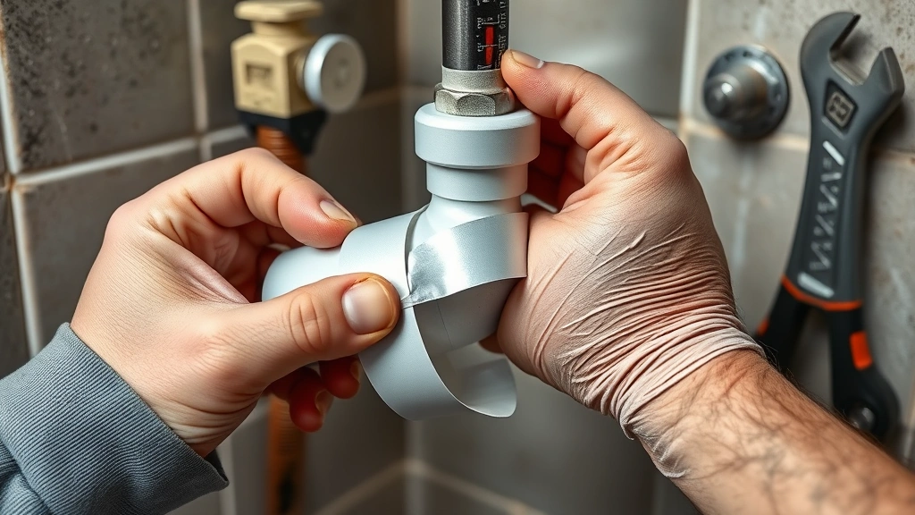 how to change shower head -
photorealistic hands working wrapping plumber’s tape clockwise around sho