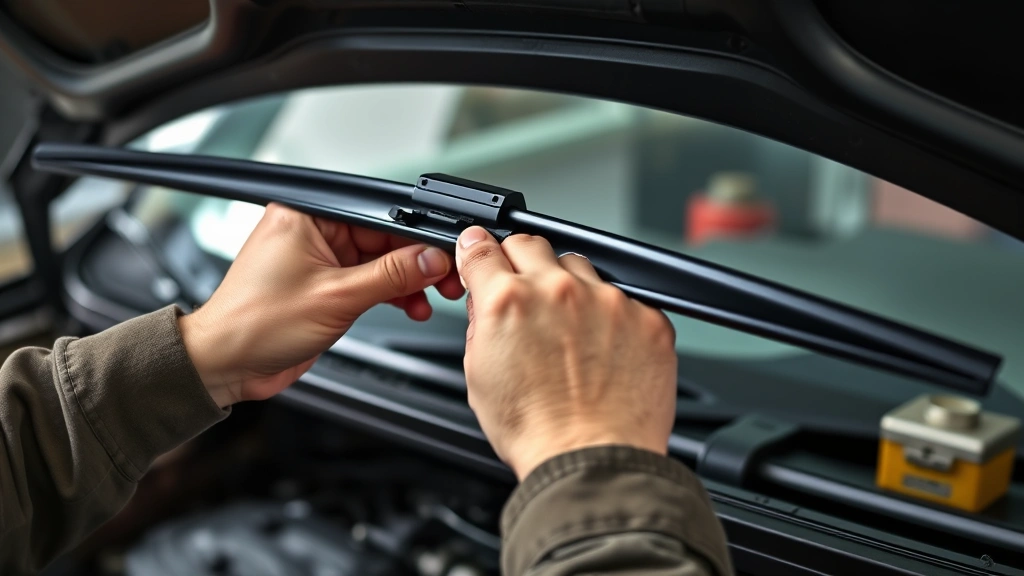 how to change wiper blades -
Photorealistic hands working on wiper blade installation, mechanic hands grippi