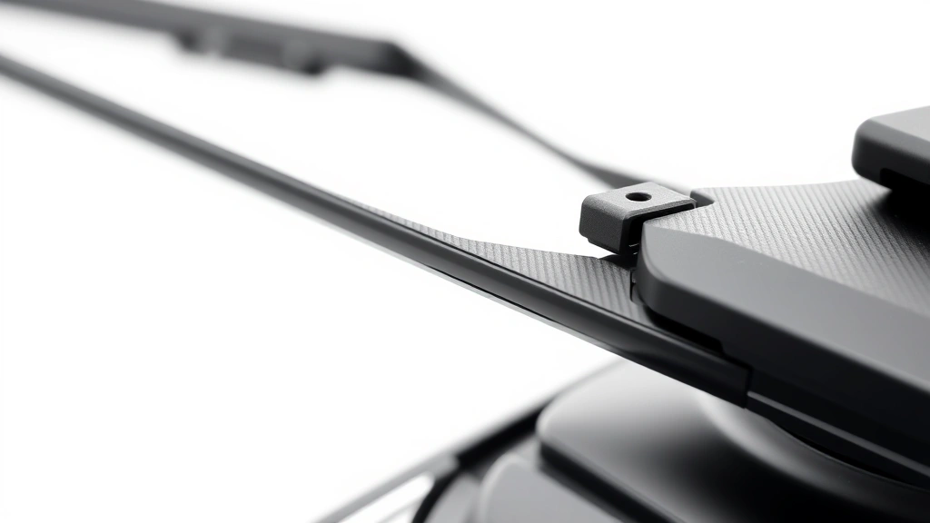 how to change wiper blades -
Photorealistic close-up macro photography of wiper blade connection mechanism s