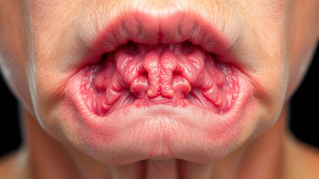 how to check for throat cancer at home -
Photorealistic macro close-up of throat tissue showing normal healthy appearanc