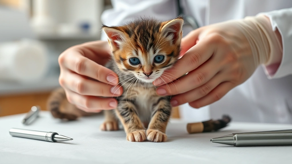 how to check gender of kittens -
Photorealistic hands of veterinarian or experienced person gently examining kit