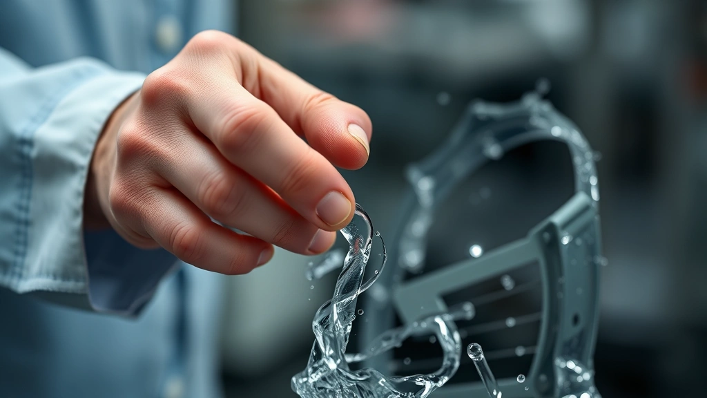 how to check power steering fluid -
close focus on the hands and fluid level checking process