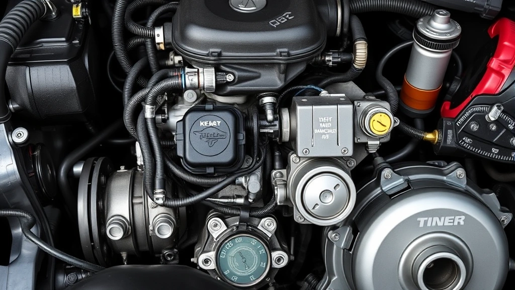 how to check transmission fluid level -
tools and engine components visible