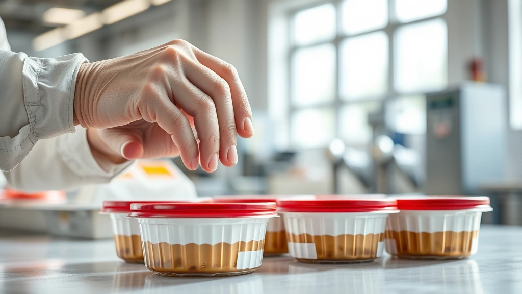 how to choose the right food packaging for your product -
Photorealistic hands carefully inspecting and testing food packaging containers