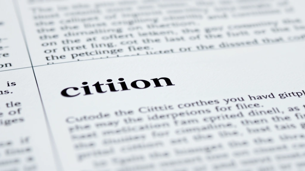 how to cite a pdf -
Photorealistic close-up macro shot of a printed citation format card or referen