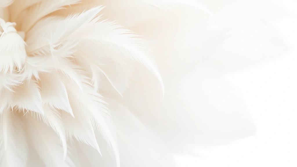 how to clean a down comforter -
Photorealistic macro photography of down feathers in close-up detail, showing i