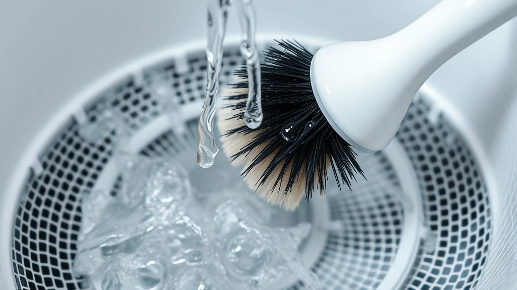 how to clean a dryer -
Photorealistic close-up macro photography of a dryer lint trap being cleaned un