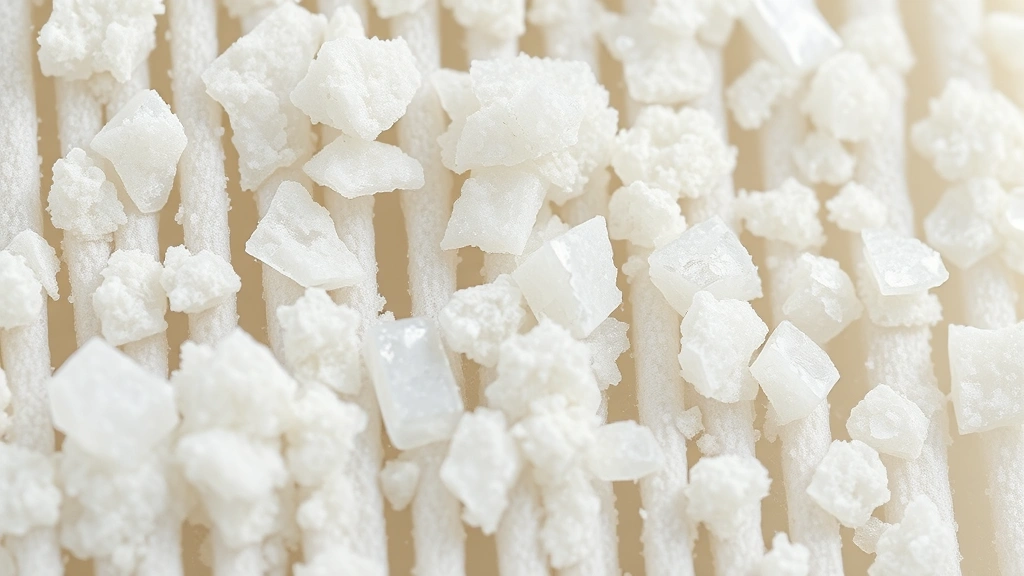 how to clean a humidifier -
Photorealistic close-up macro photography of mineral deposits on a humidifier f