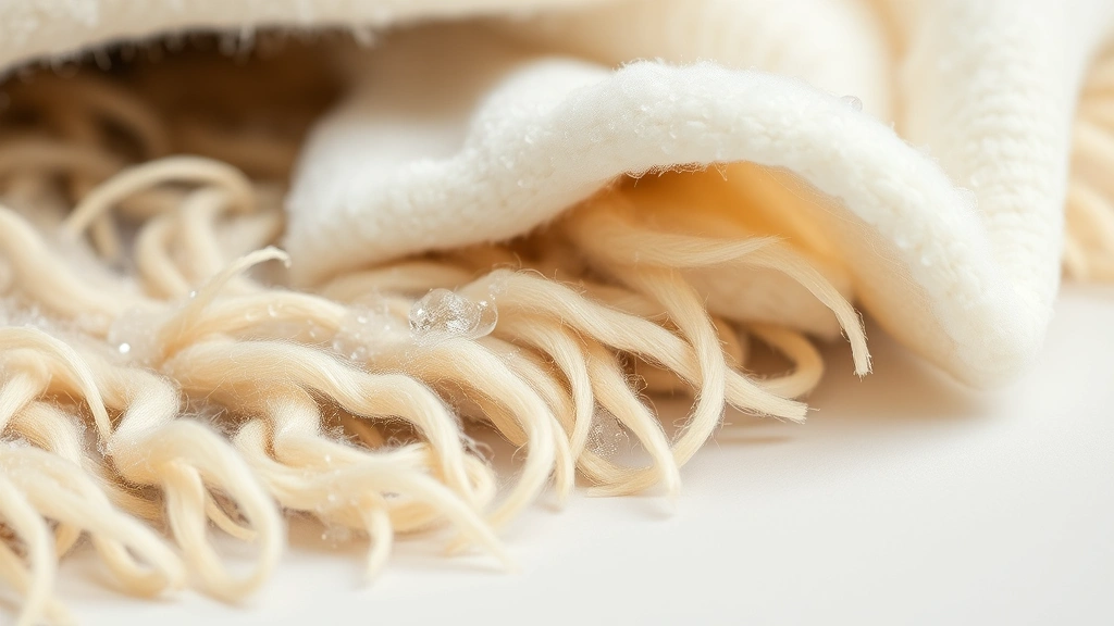 how to clean a wool rug -
Photorealistic close-up macro photography of wool rug fibers being gently clean