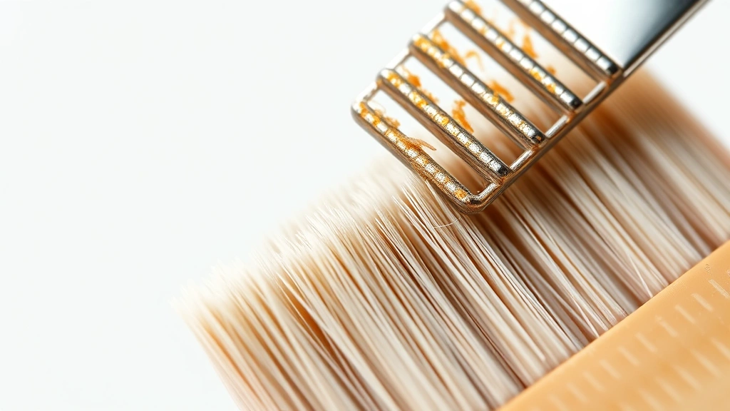 how to clean acrylic paint brushes -
photorealistic close-up macro photography of acrylic paint brush bristles being