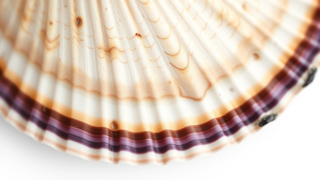 how to clean clams -
Photorealistic close-up macro photography of clam shell texture and surface det