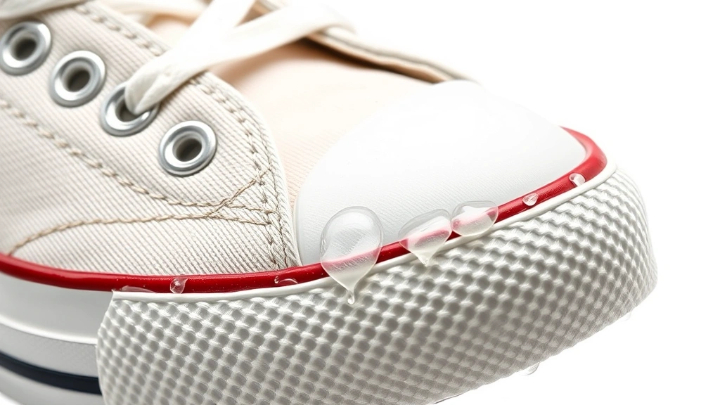 how to clean converse -
Photorealistic close-up macro photography of Converse canvas texture after clea