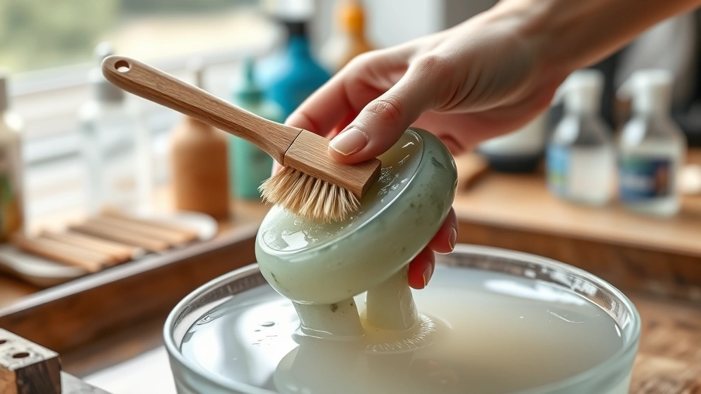 how to clean discolored jade -
Photorealistic hands using soft-bristled brush to gently clean a jade carving i