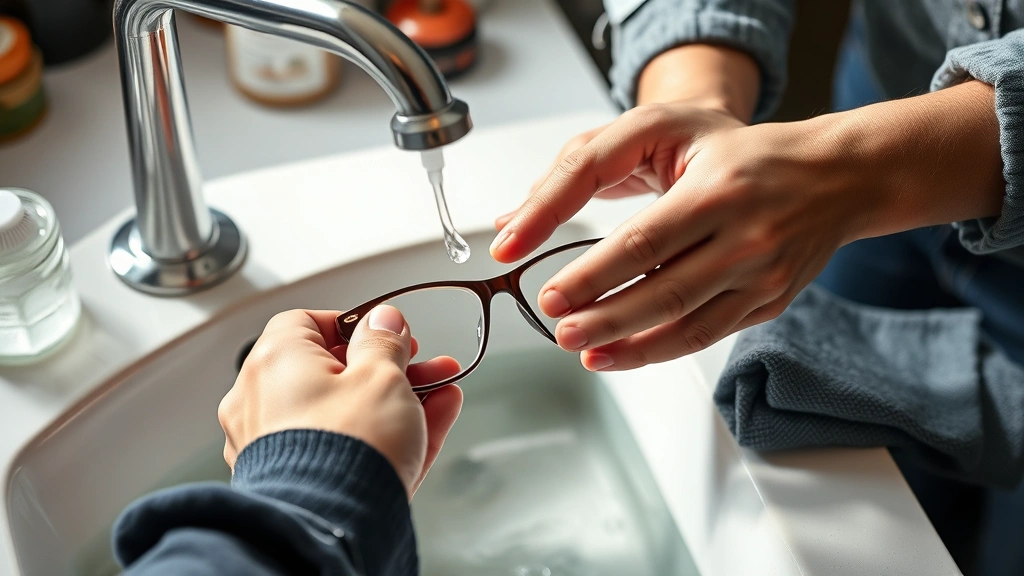 how to clean eyeglasses -
Photorealistic hands working showing someone gently cleaning eyeglasses under r