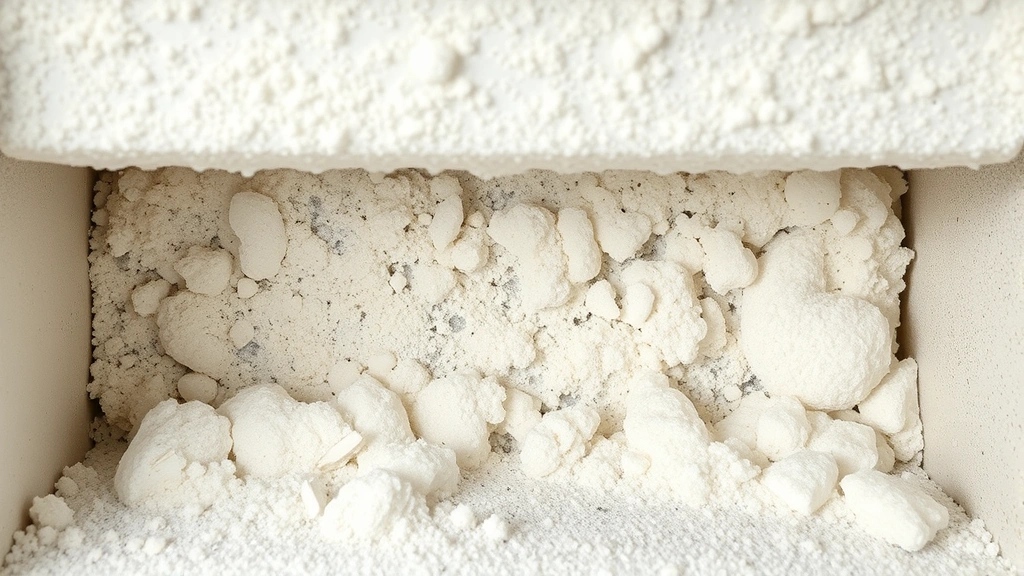 how to clean humidifier -
Photorealistic close-up macro photography of mineral deposits and white crusty 