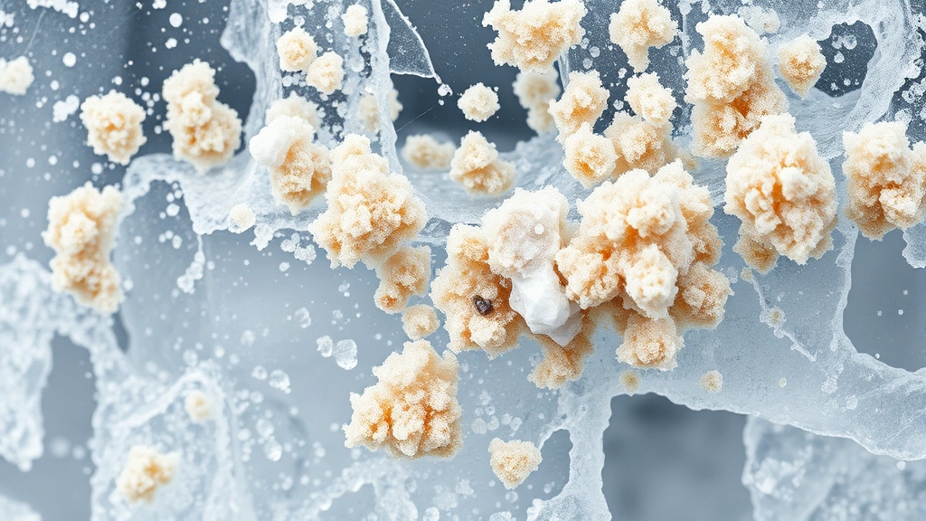 how to clean ice maker -
Photorealistic close-up macro photography of mineral deposits and mold on ice m