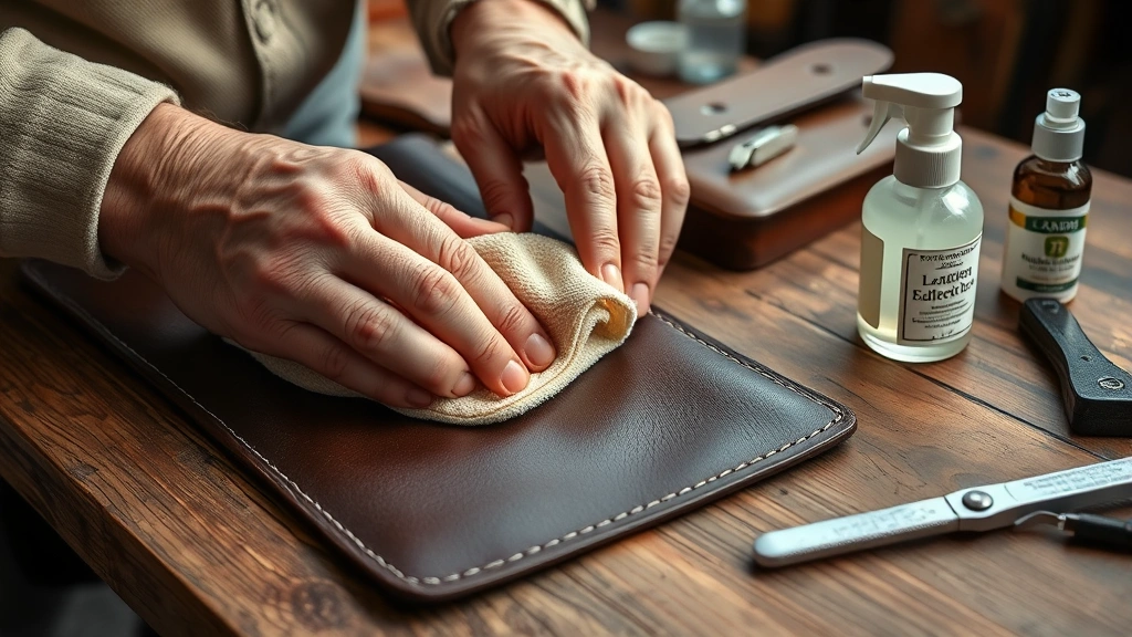 how to clean leather -
Photorealistic hands working with soft microfiber cloth gently cleaning a leath