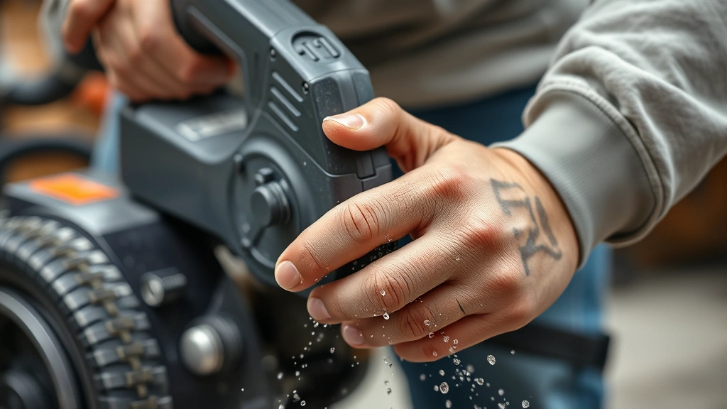 how to clean mattress -
close-up of hands and vacuum tool in action
